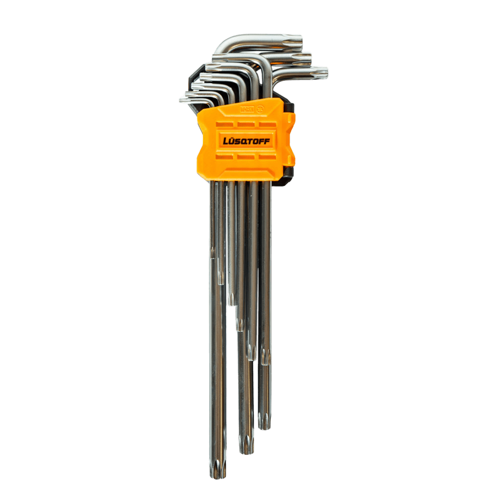 JUEGO DE 9 LLAVES TORX LARGAS